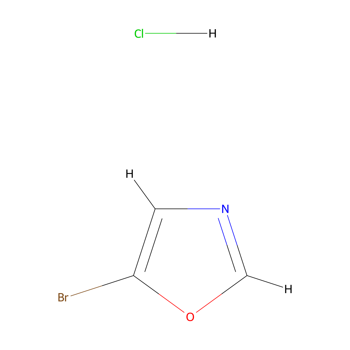 5-Bromo-1,3-oxazole hydrochloride molecular structure, CAS 1955557-64-8