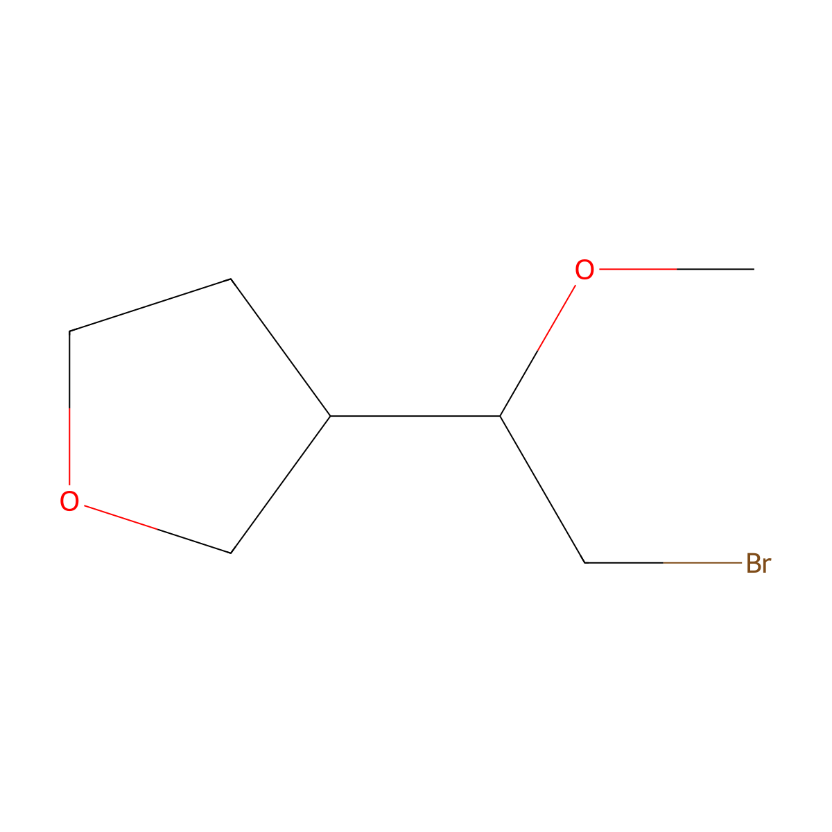 3-(2-Bromo-1-methoxyethyl)oxolane molecular structure, CAS 1955557-65-9