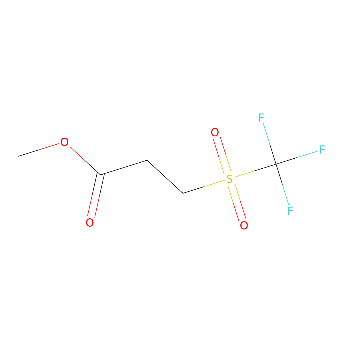 Methyl 3-trifluoromethanesulfonylpropanoate molecular structure, CAS 1955557-69-3
