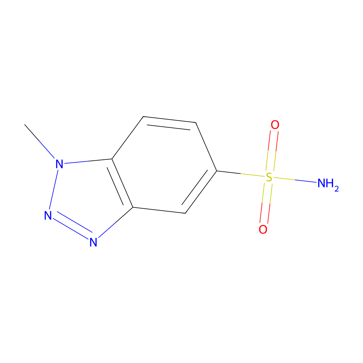 1-methyl-1H-1,2,3-benzotriazole-5-sulfonamide molecular structure, CAS 1955557-78-4