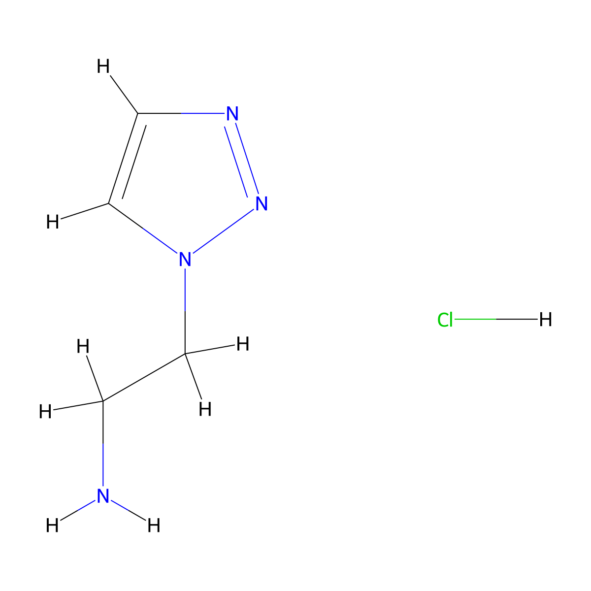 2-(1H-1,2,3-triazol-1-yl)ethan-1-amine hydrochloride molecular structure, CAS 1955557-85-3