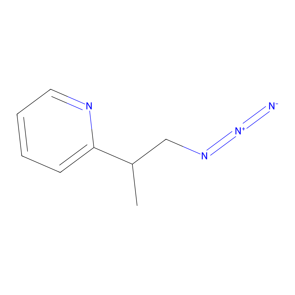 2-(1-Azidopropan-2-yl)pyridine molecular structure, CAS 1955557-88-6