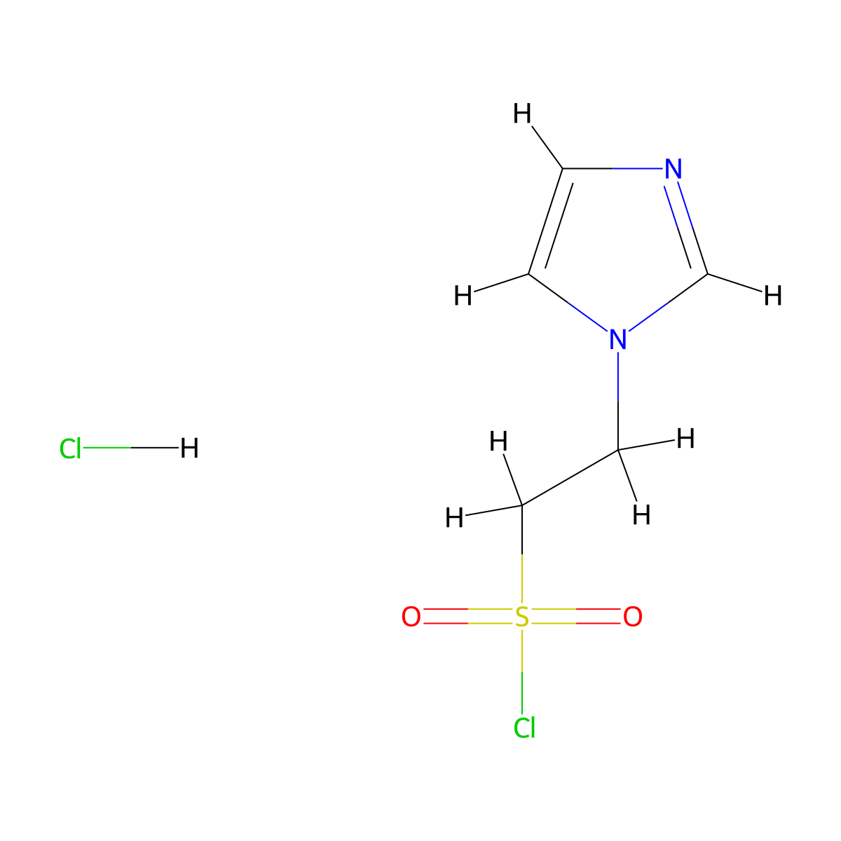 2-(1H-imidazol-1-yl)ethane-1-sulfonyl chloride hydrochloride molecular structure, CAS 1955557-93-3