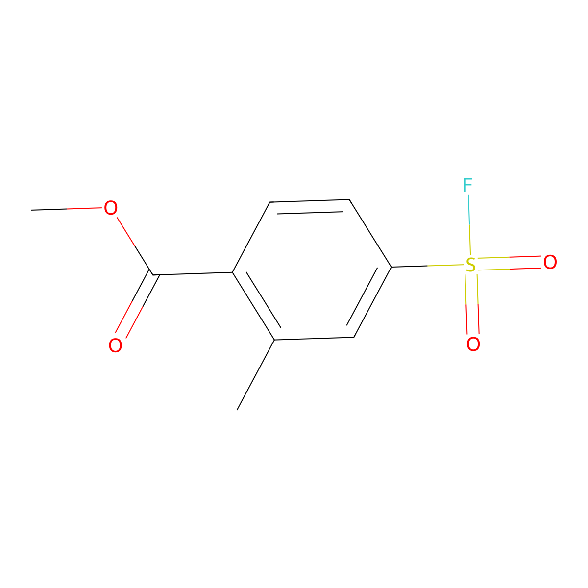 Methyl 4-(fluorosulfonyl)-2-methylbenzoate molecular structure, CAS 1955558-00-5
