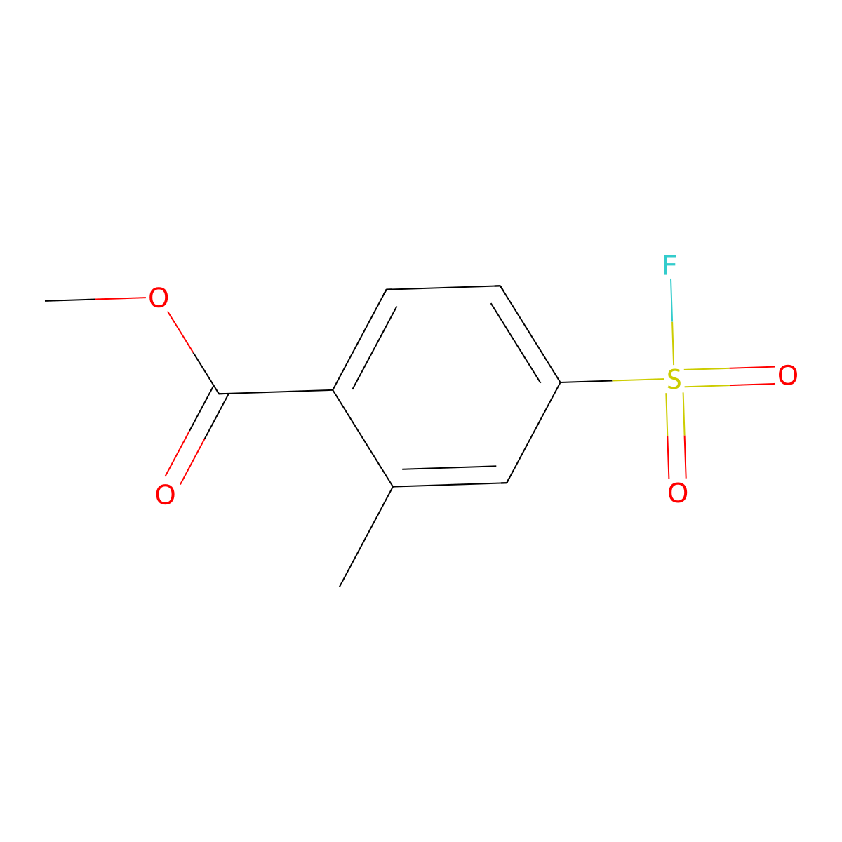 Methyl 4-(fluorosulfonyl)-2-methylbenzoate molecular structure, CAS 1955558-00-5
