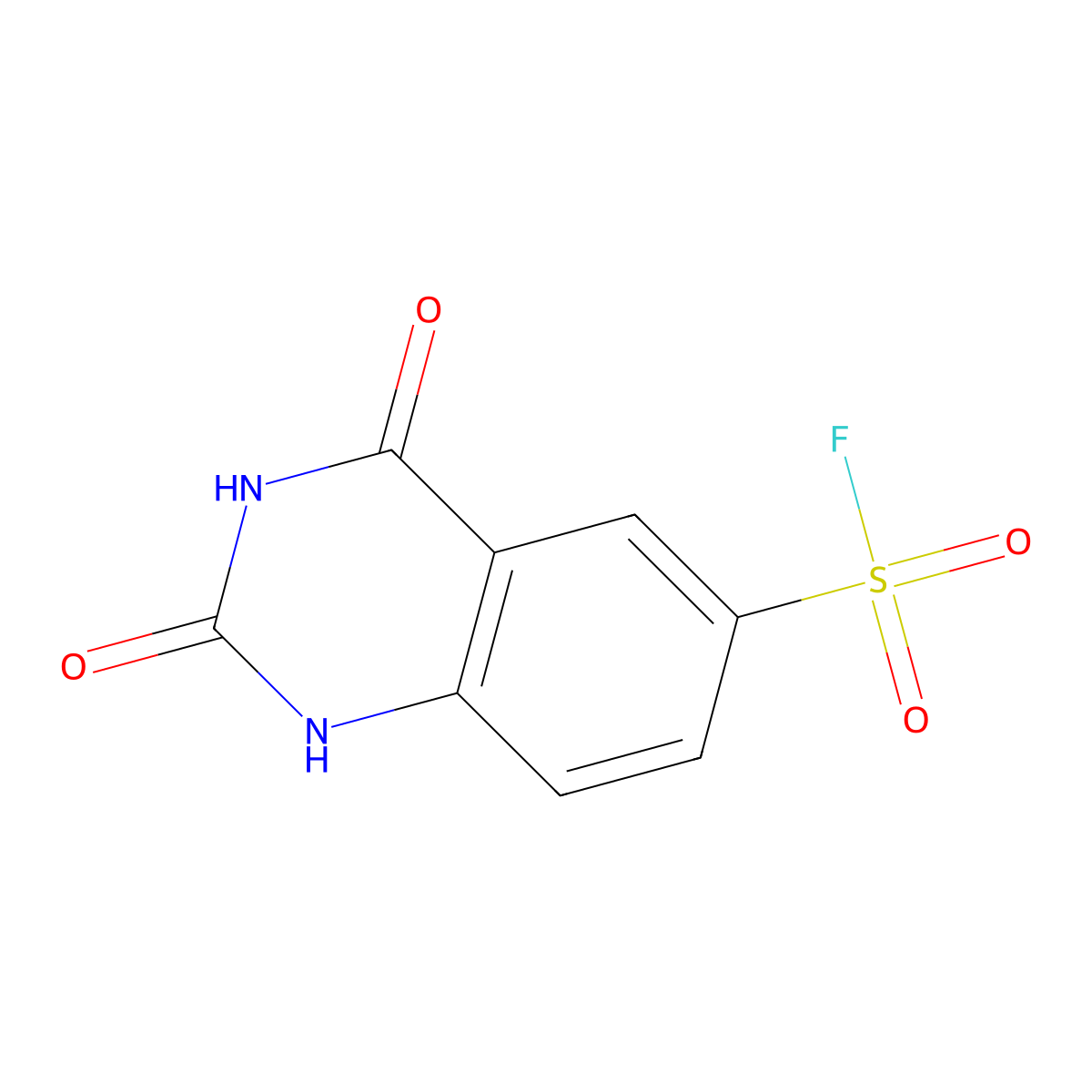 2,4-Dioxo-1,2,3,4-tetrahydroquinazoline-6-sulfonyl fluoride molecular structure, CAS 1955558-08-3