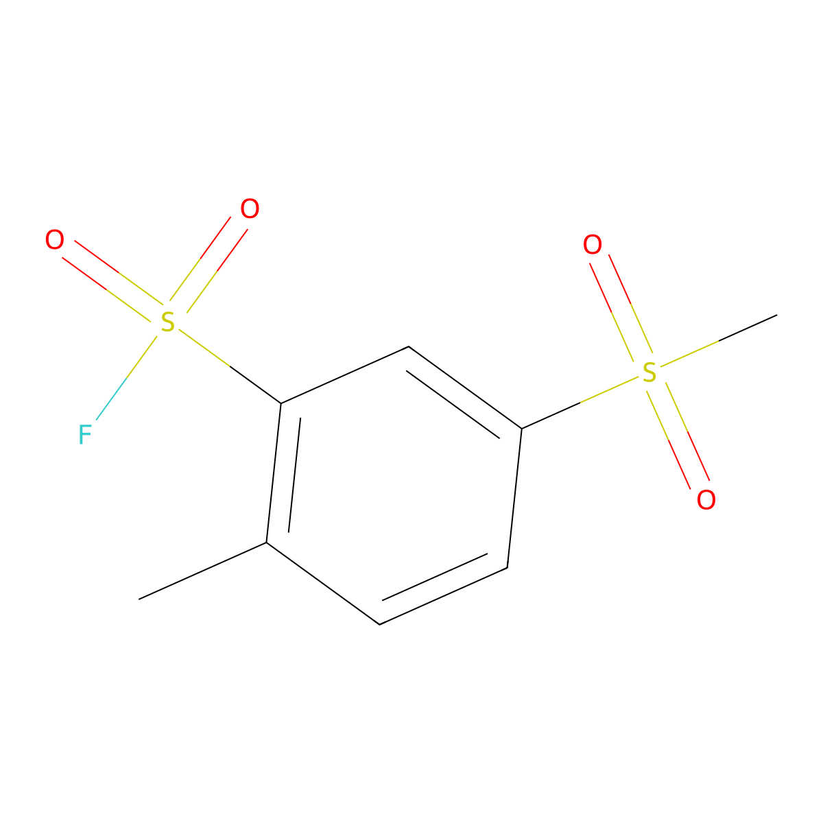 5-Methanesulfonyl-2-methylbenzene-1-sulfonyl fluoride molecular structure, CAS 1955558-10-7