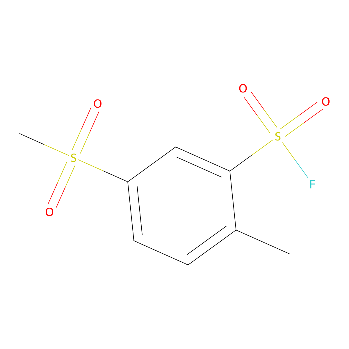 5-Methanesulfonyl-2-methylbenzene-1-sulfonyl fluoride molecular structure, CAS 1955558-10-7