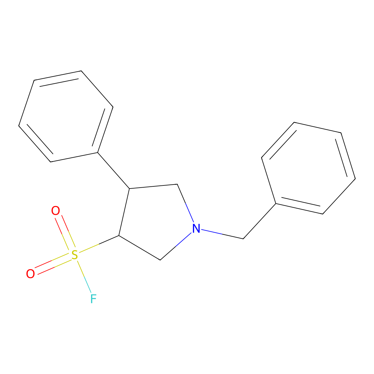 1-Benzyl-4-phenylpyrrolidine-3-sulfonyl fluoride molecular structure, CAS 1955558-23-2