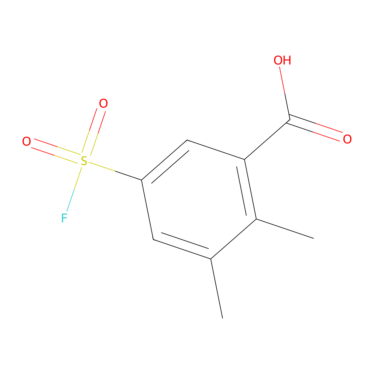 5-(Fluorosulfonyl)-2,3-dimethylbenzoic acid molecular structure, CAS 1955558-43-6