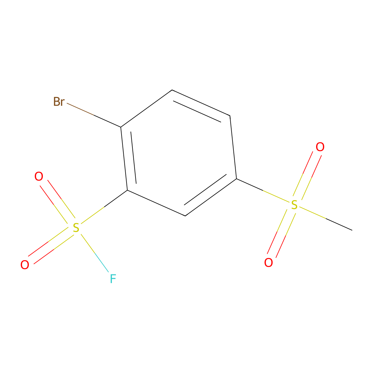 2-Bromo-5-methanesulfonylbenzene-1-sulfonyl fluoride molecular structure, CAS 1955558-47-0