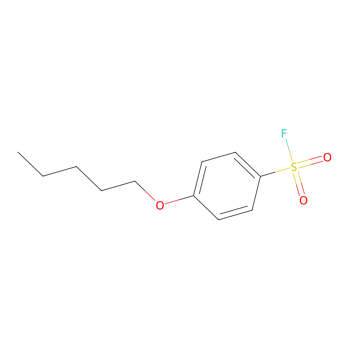 4-(Pentyloxy)benzene-1-sulfonyl fluoride molecular structure, CAS 1955558-51-6