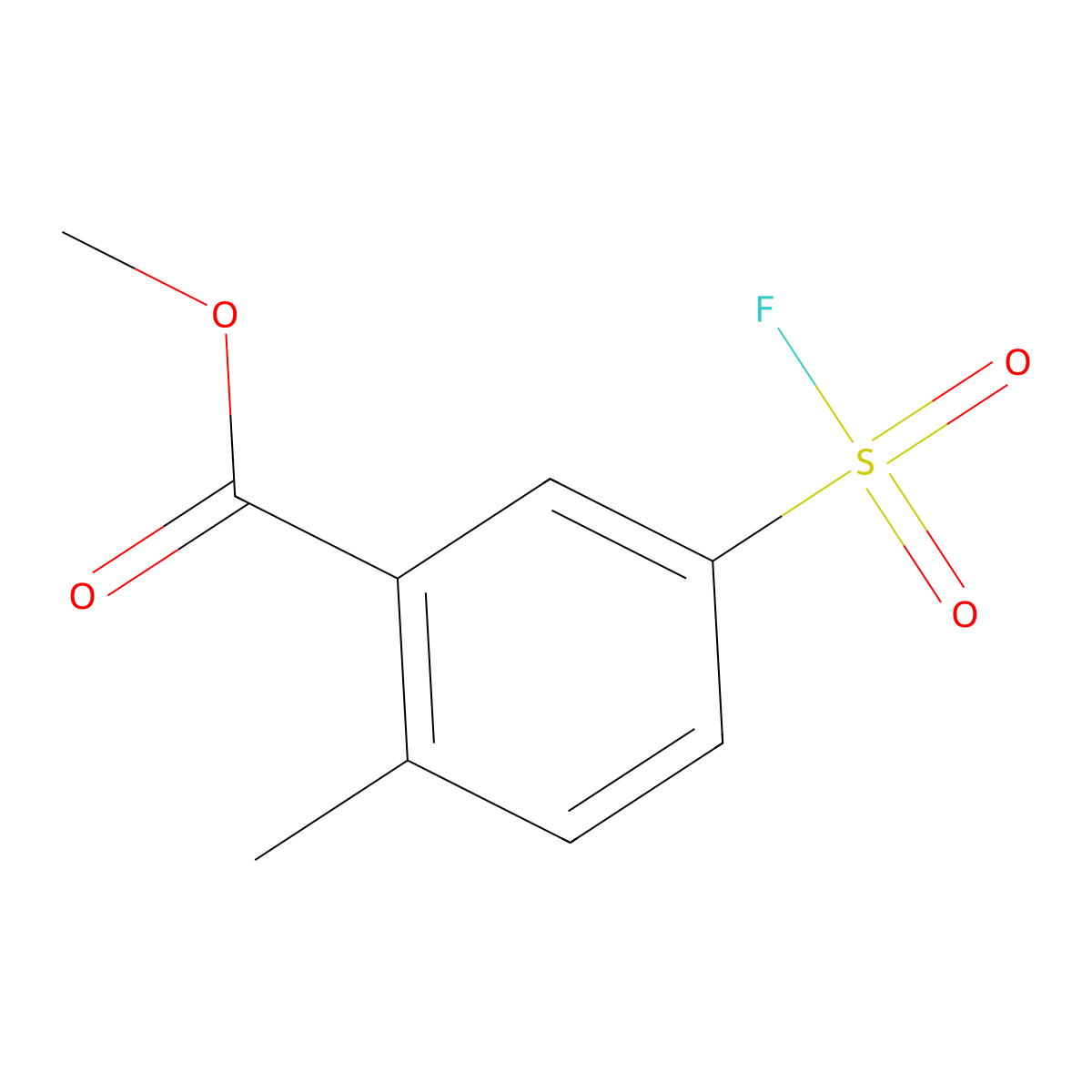 Methyl 5-(fluorosulfonyl)-2-methylbenzoate molecular structure, CAS 1955560-43-6