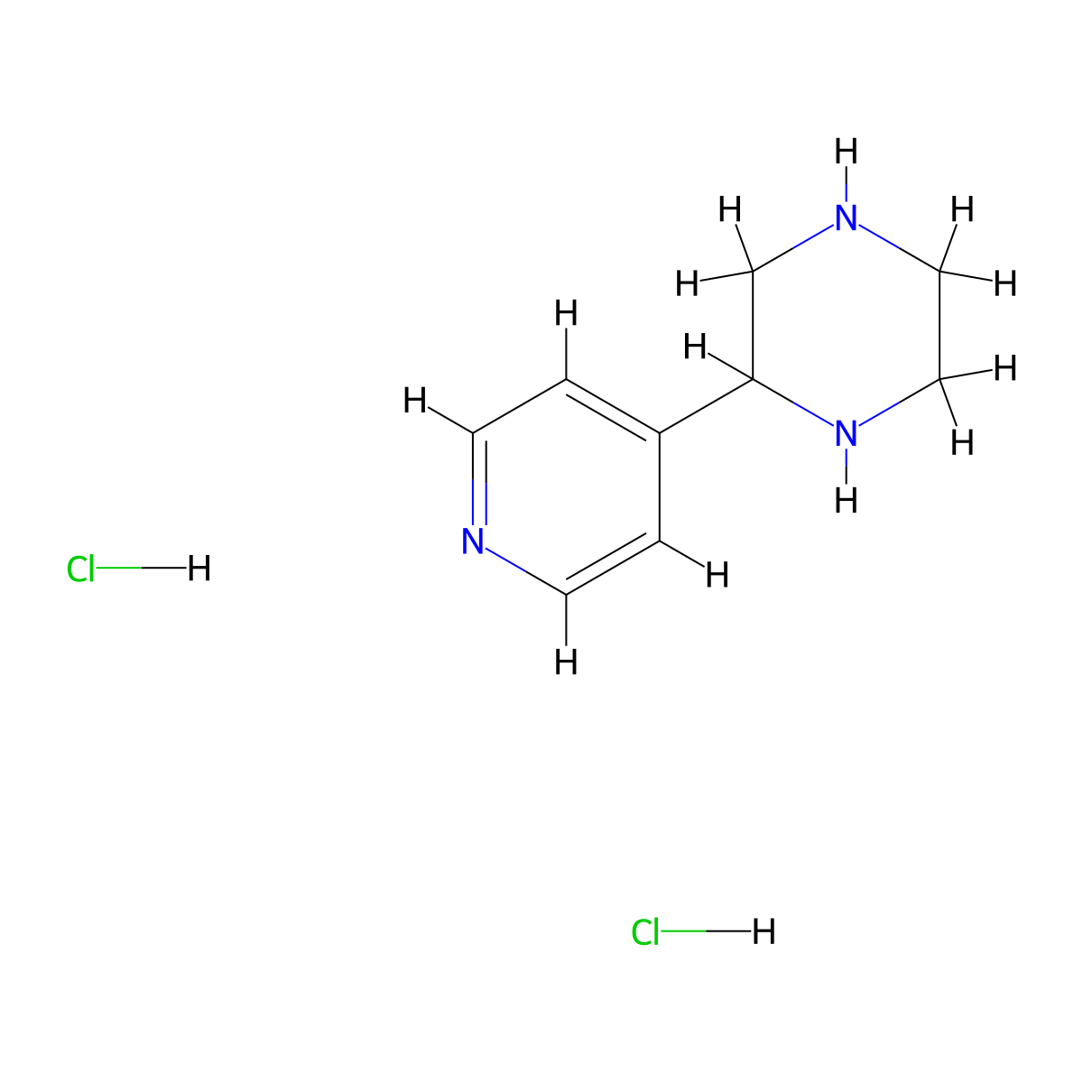 2-(Pyridin-4-yl)piperazine dihydrochloride molecular structure, CAS 1955560-82-3