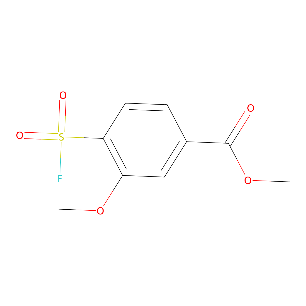 Methyl 4-(fluorosulfonyl)-3-methoxybenzoate molecular structure, CAS 1955561-12-2