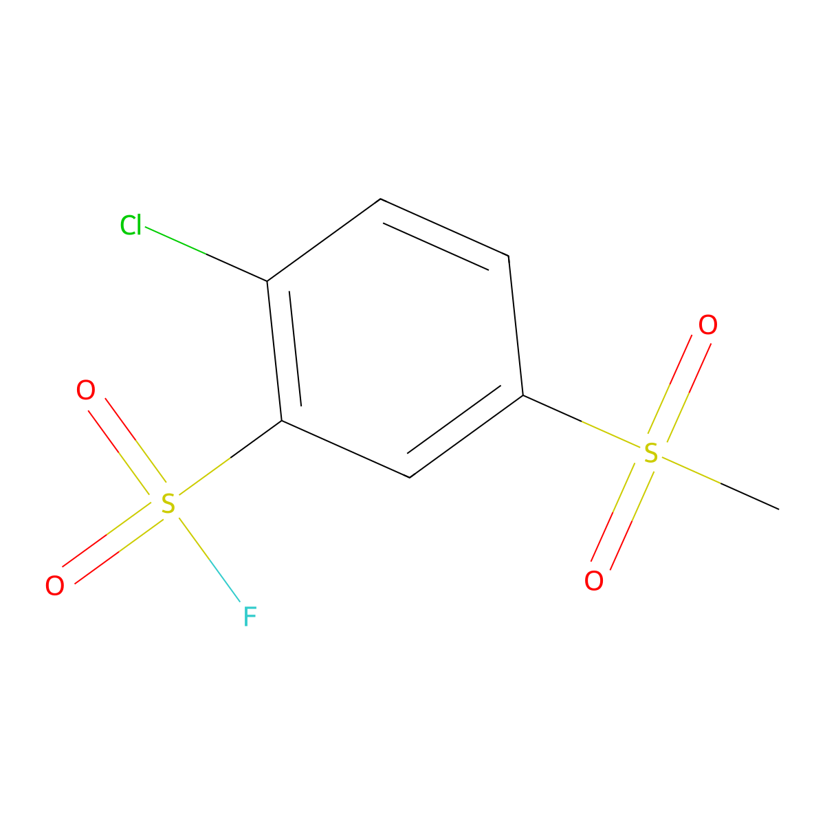 2-Chloro-5-methanesulfonylbenzene-1-sulfonyl fluoride molecular structure, CAS 1955561-16-6