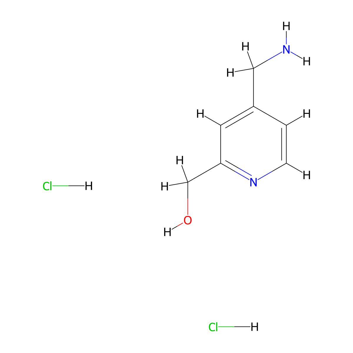(4-(Aminomethyl)pyridin-2-yl)methanol dihydrochloride molecular structure, CAS 1955561-22-4