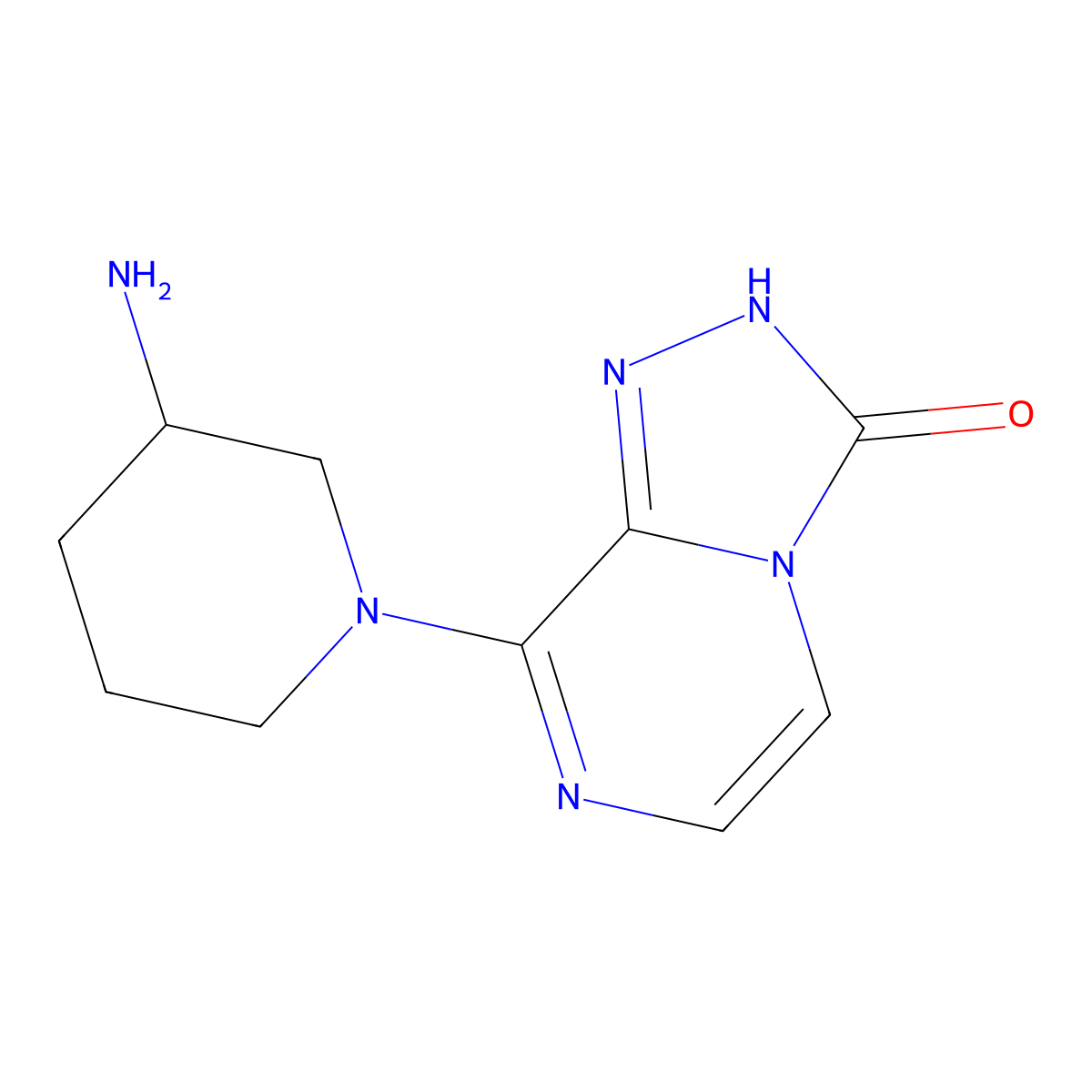 8-(3-aminopiperidin-1-yl)[1,2,4]triazolo[4,3-a]pyrazin-3(2H)-one molecular structure, CAS 1955561-25-7