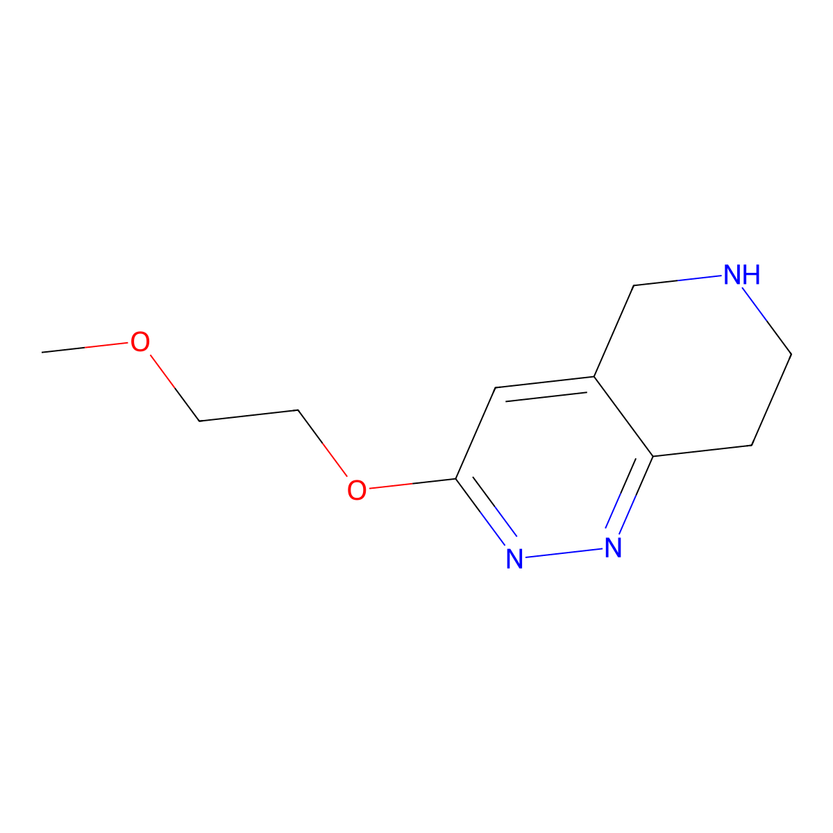 3-(2-Methoxyethoxy)-5,6,7,8-tetrahydropyrido[4,3-c]pyridazine molecular structure, CAS 1955561-48-4