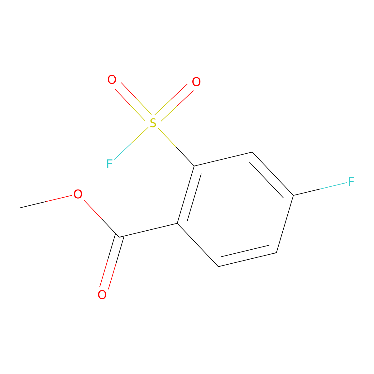 Methyl 4-fluoro-2-(fluorosulfonyl)benzoate molecular structure, CAS 1955561-64-4