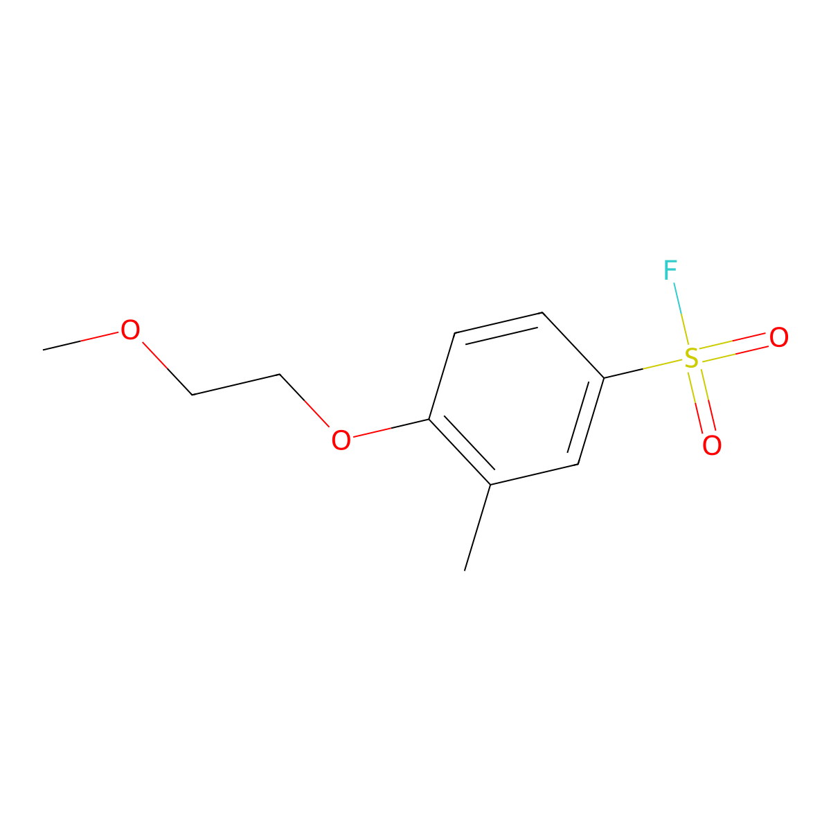 4-(2-Methoxyethoxy)-3-methylbenzene-1-sulfonyl fluoride molecular structure, CAS 1955561-65-5