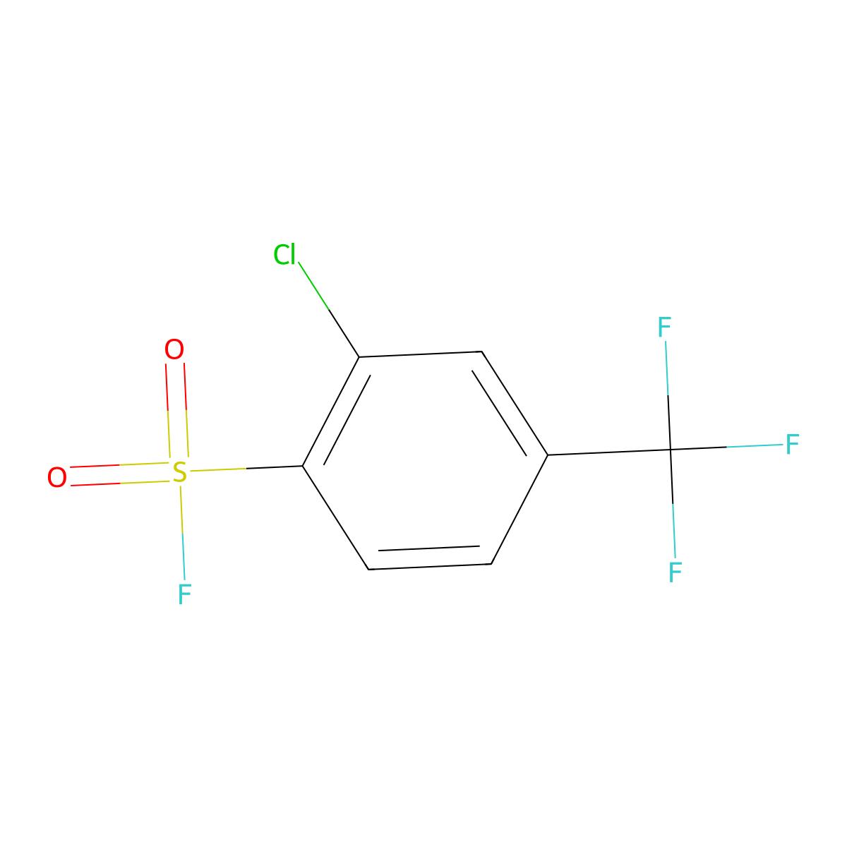 2-Chloro-4-(trifluoromethyl)benzene-1-sulfonyl fluoride molecular structure, CAS 1955561-67-7