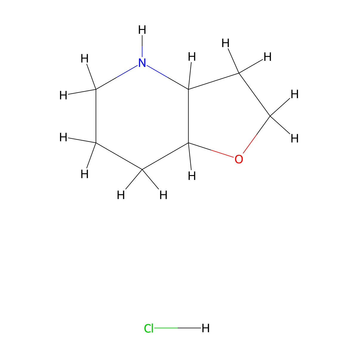 Octahydrofuro[3,2-b]pyridine hydrochloride molecular structure, CAS 1955561-68-8