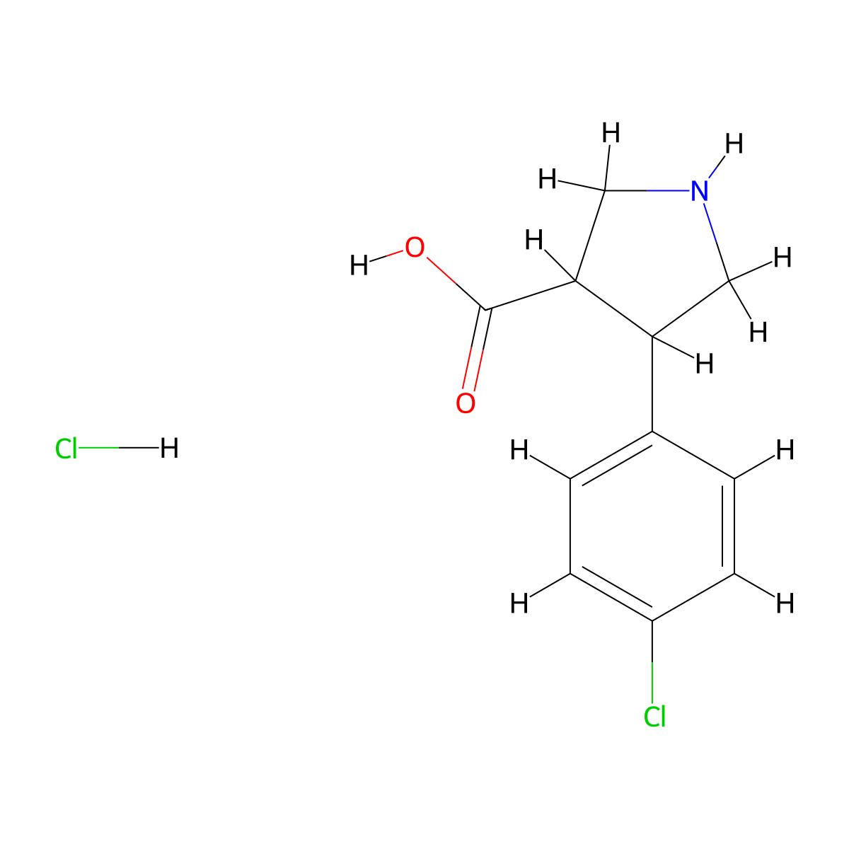 4-(4-Chlorophenyl)pyrrolidine-3-carboxylic acid hydrochloride molecular structure, CAS 1955561-72-4