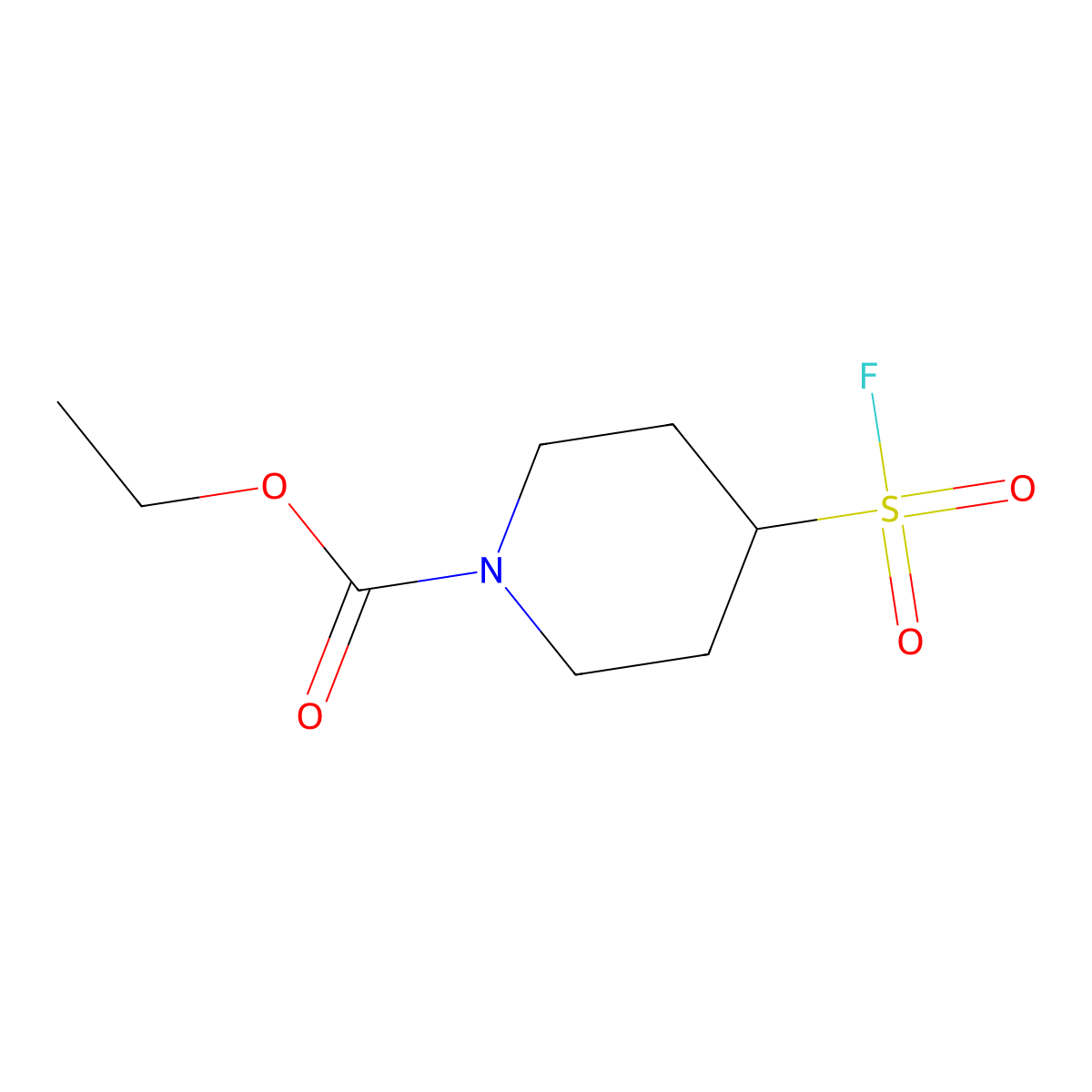 Ethyl 4-(fluorosulfonyl)piperidine-1-carboxylate molecular structure, CAS 1955561-97-3