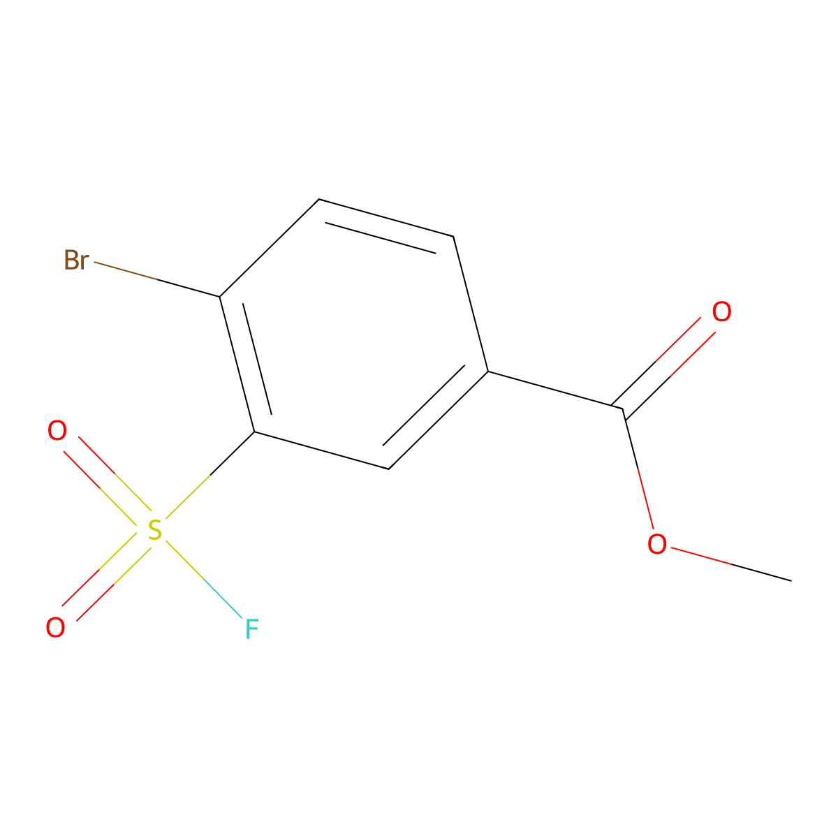 Methyl 4-bromo-3-(fluorosulfonyl)benzoate molecular structure, CAS 1955562-04-5