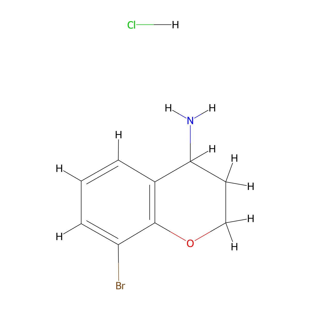 8-Bromochroman-4-amine hydrochloride molecular structure, CAS 1955562-11-4