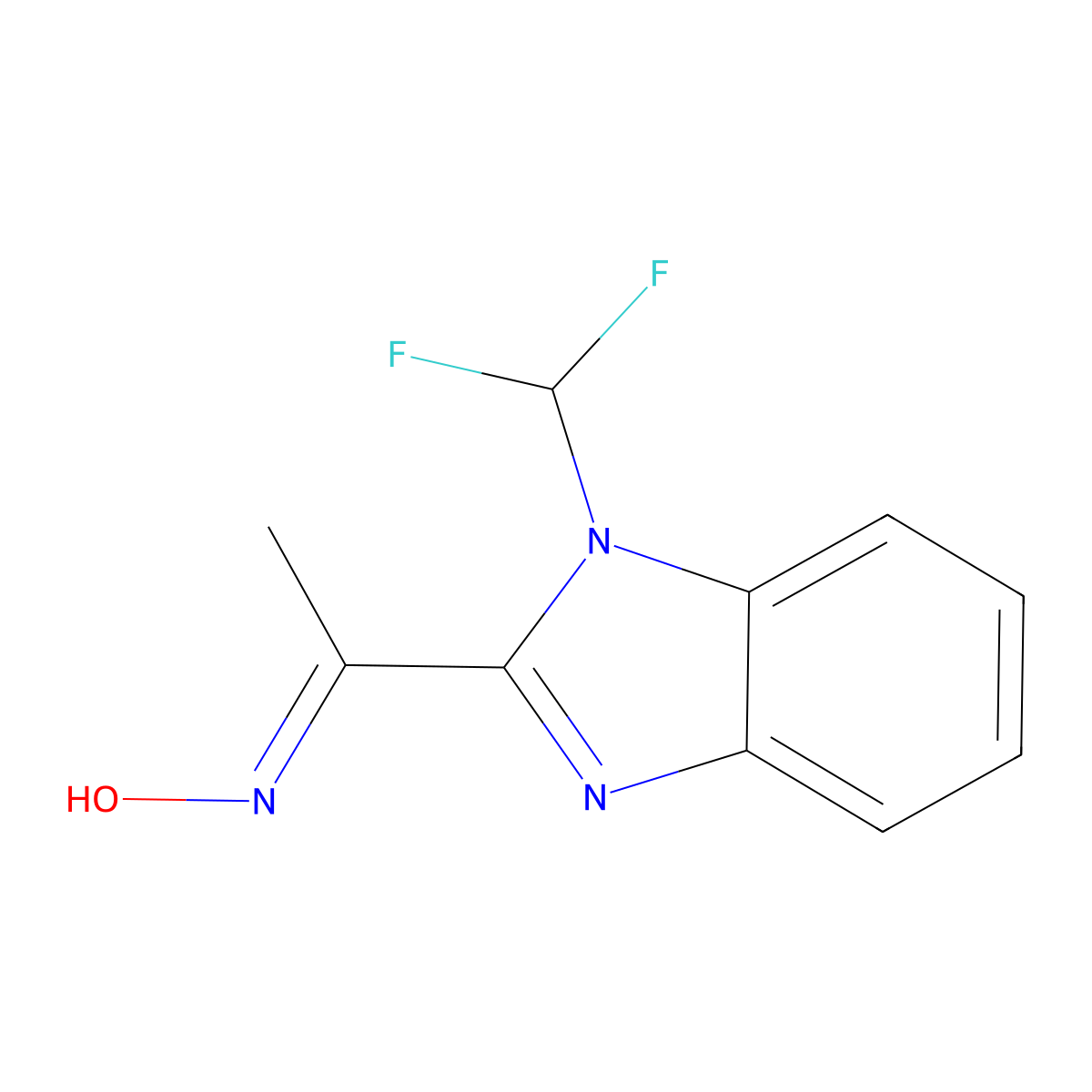 1-(difluoromethyl)-2-(1-nitrosoethylidene)-2,3-dihydro-1H-1,3-benzodiazole molecular structure, CAS 1955564-13-2