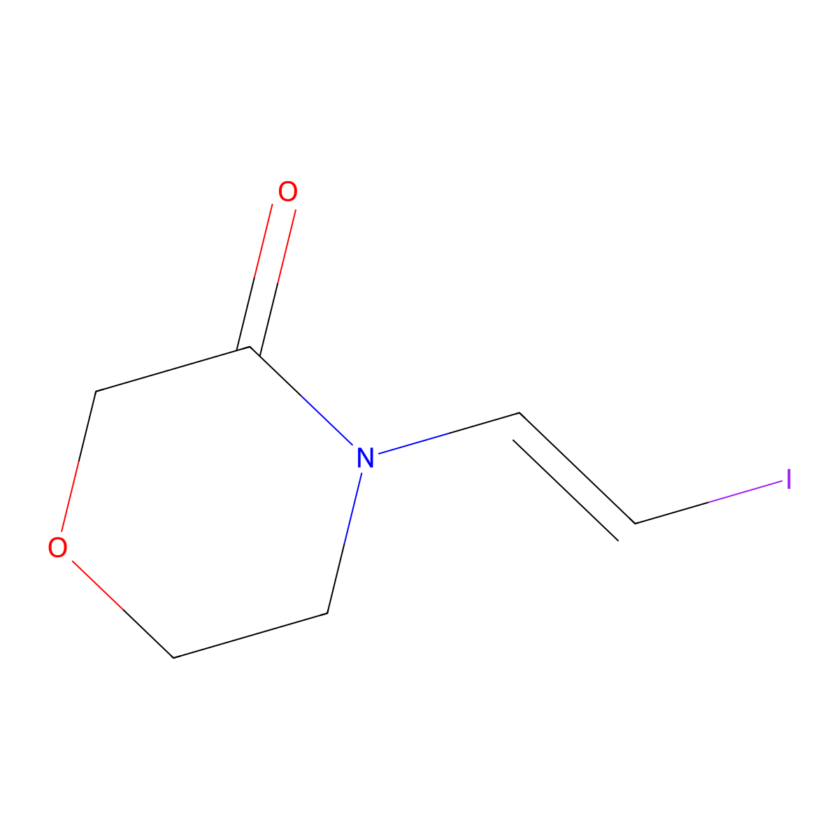 4-[(E)-2-Iodoethenyl]morpholin-3-one molecular structure, CAS 1955564-30-3