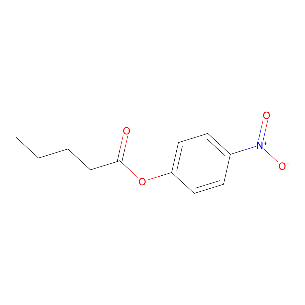 4-Nitrophenyl valerate molecular structure, CAS 1956-07-6