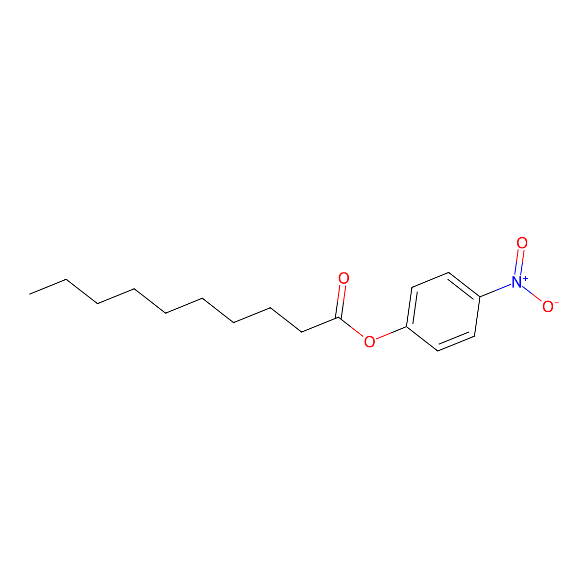 4-Nitrophenyl caprate molecular structure, CAS 1956-09-8