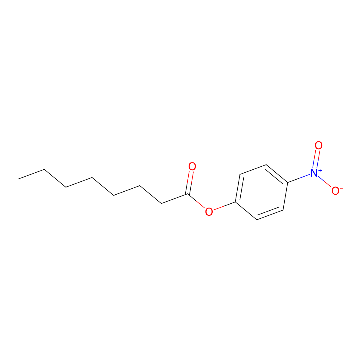 4-Nitrophenyloctanoate molecular structure, CAS 1956-10-1