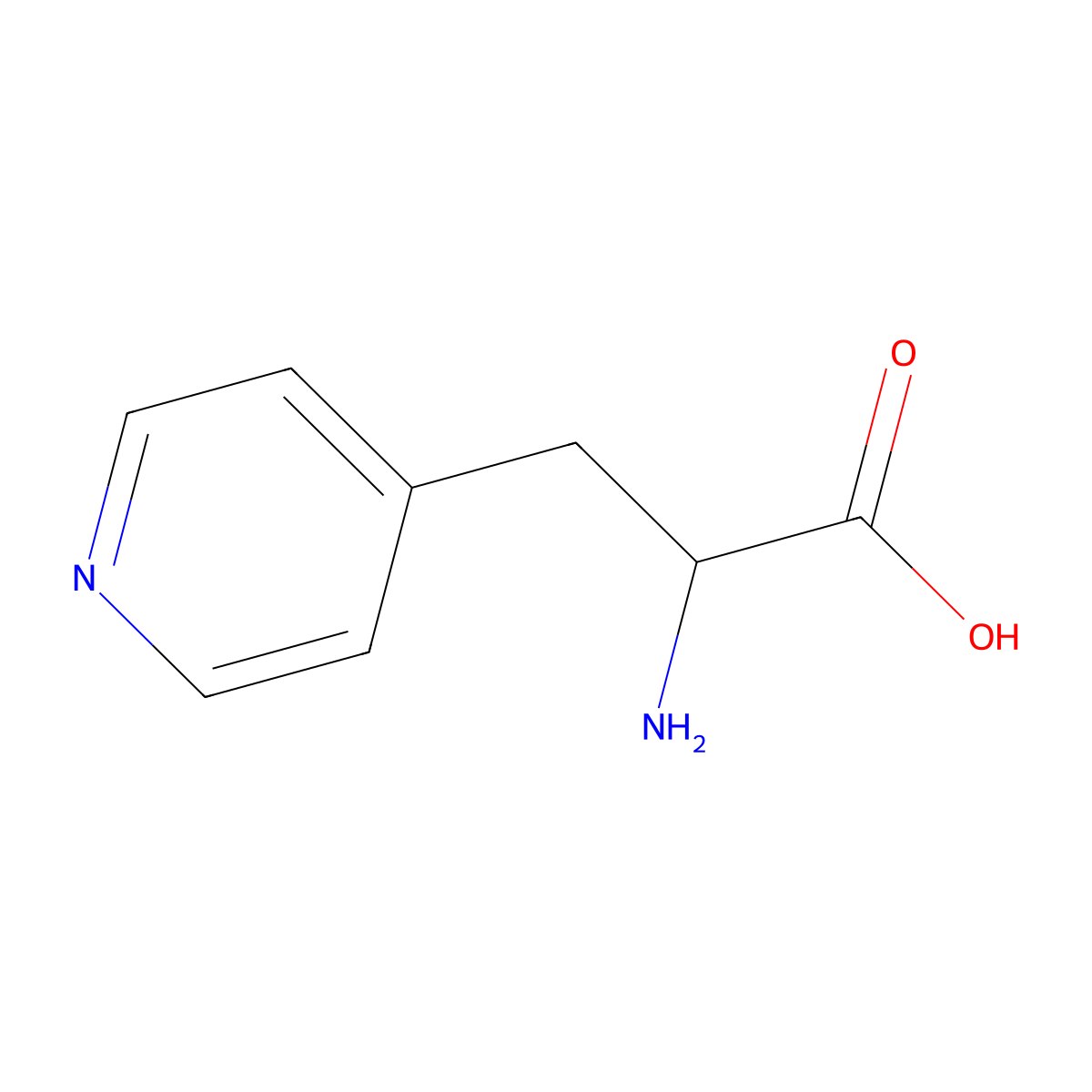 4-Pyridylalanine, DL- molecular structure, CAS 1956-21-4