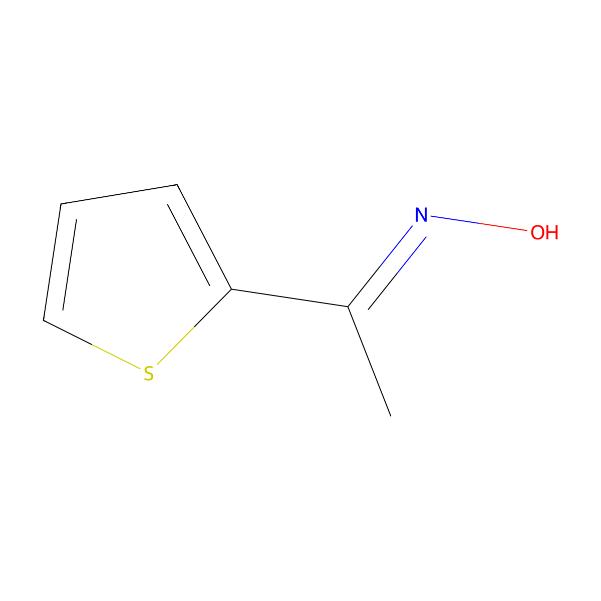 ethanone, 1-(2-thienyl)-, oxime, (1Z)- molecular structure, CAS 1956-45-2