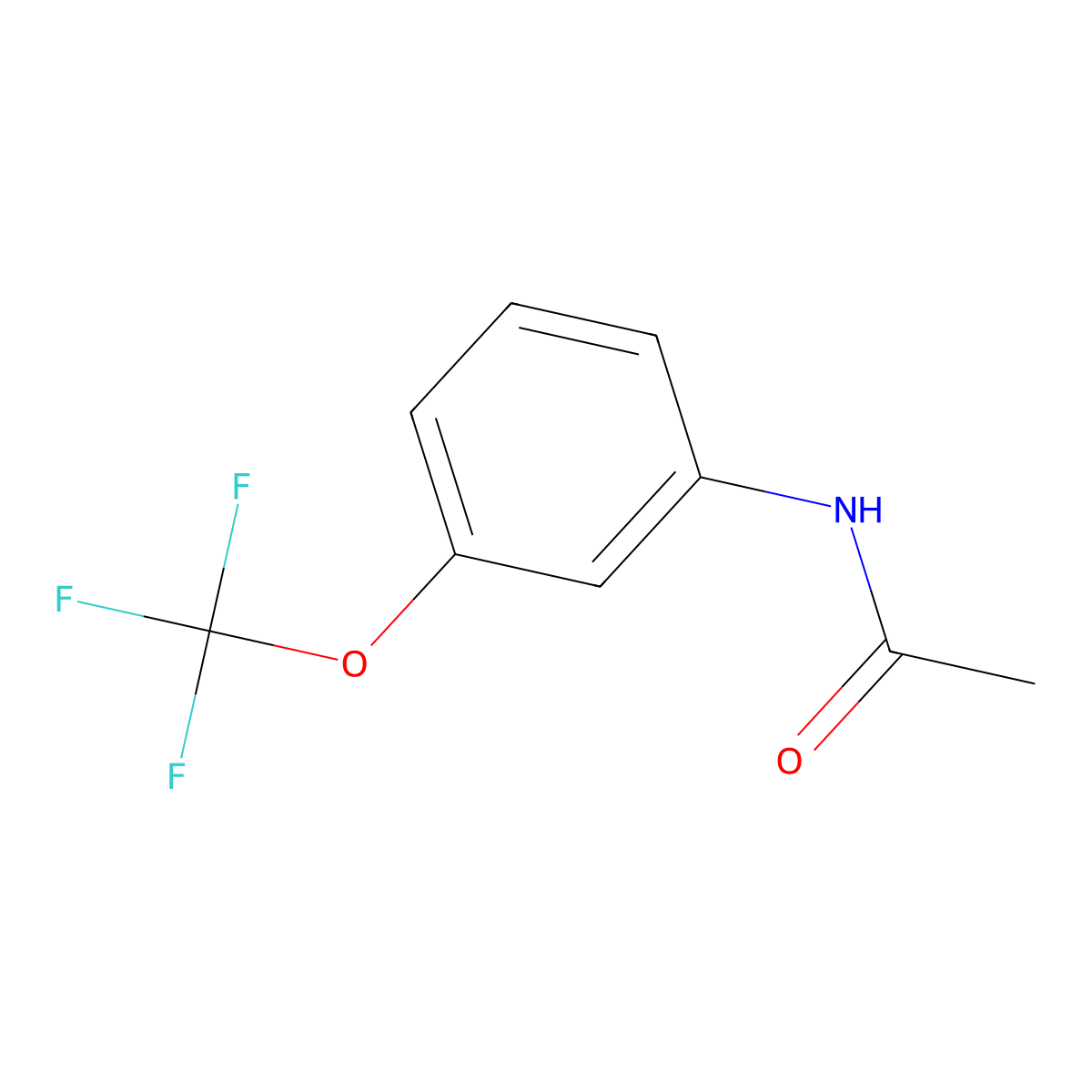N-[3-(trifluoromethoxy)phenyl]acetamide molecular structure, CAS 1956-85-0
