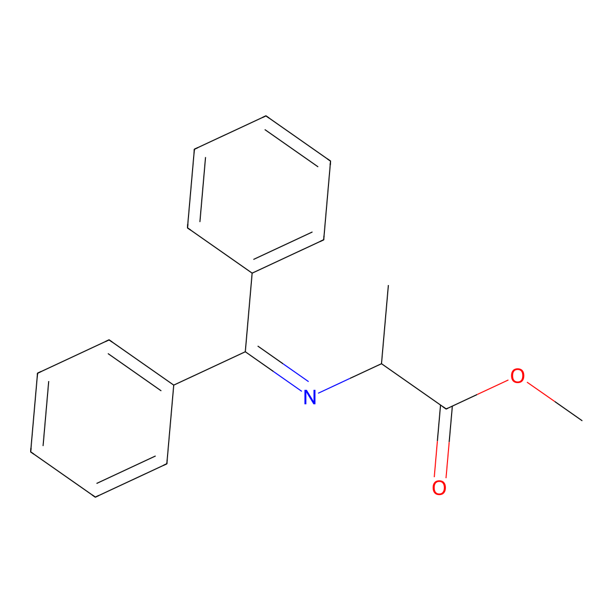 N-(Diphenylmethylene)alanine Methyl Ester molecular structure, CAS 195600-97-6