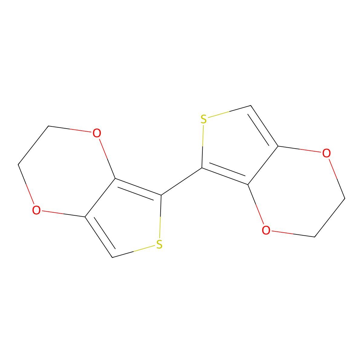 2,2',3,3'-Tetrahydro-5,5'-bithieno[3,4-b][1,4]dioxine molecular structure, CAS 195602-17-6