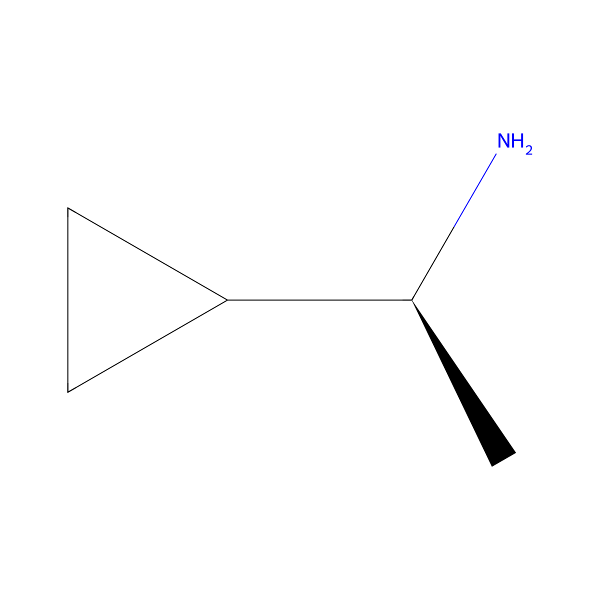 (S)-1-Cyclopropylethylamine molecular structure, CAS 195604-39-8