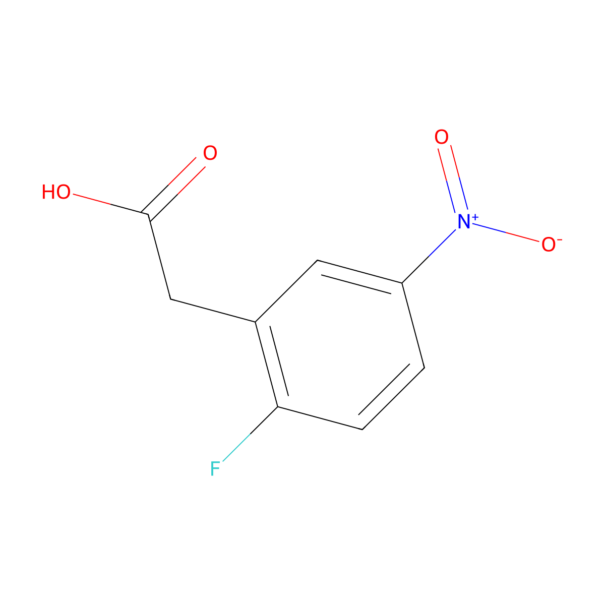 2-(2-Fluoro-5-nitrophenyl)acetic acid molecular structure, CAS 195609-18-8