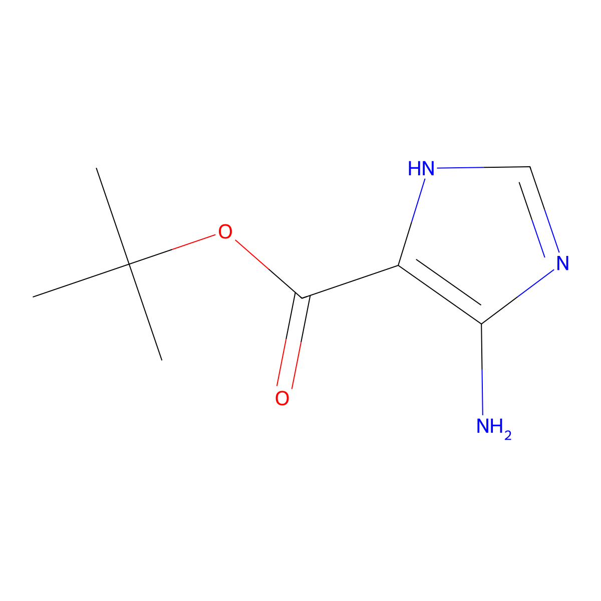 tert-Butyl 5-amino-1H-imidazole-4-carboxylate molecular structure, CAS 195617-88-0