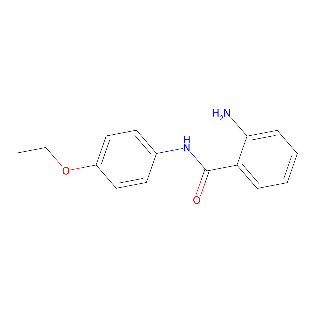 2-amino-N-(4-ethoxyphenyl)benzamide molecular structure, CAS 19562-43-7
