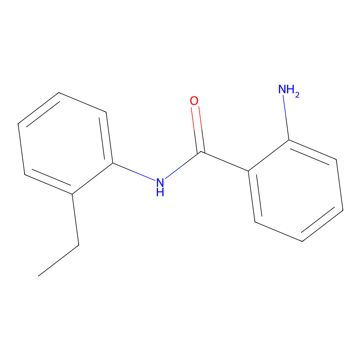 2-amino-N-(2-ethylphenyl)benzamide molecular structure, CAS 19562-50-6