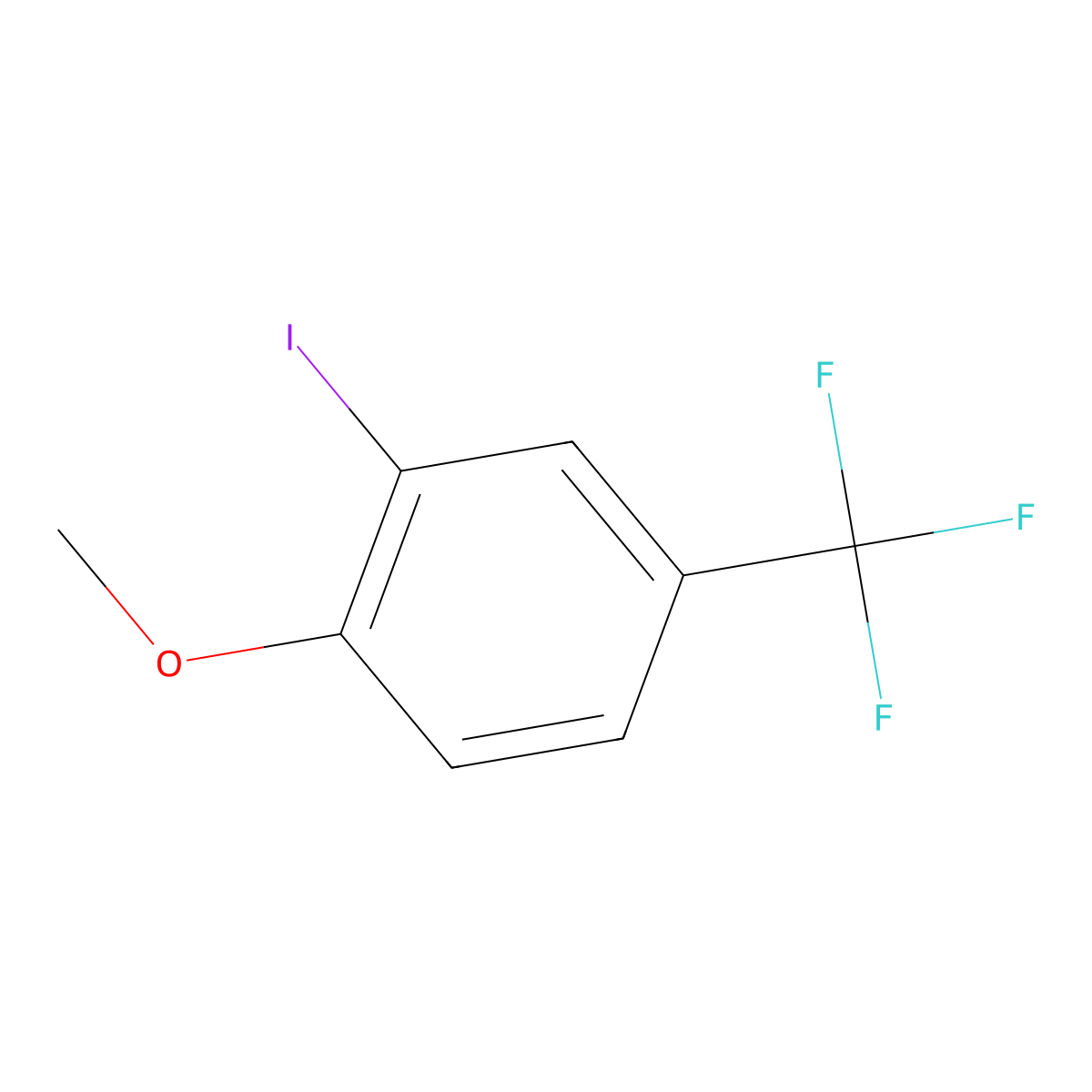 2-Iodo-1-methoxy-4-(trifluoromethyl)benzene molecular structure, CAS 195624-84-1