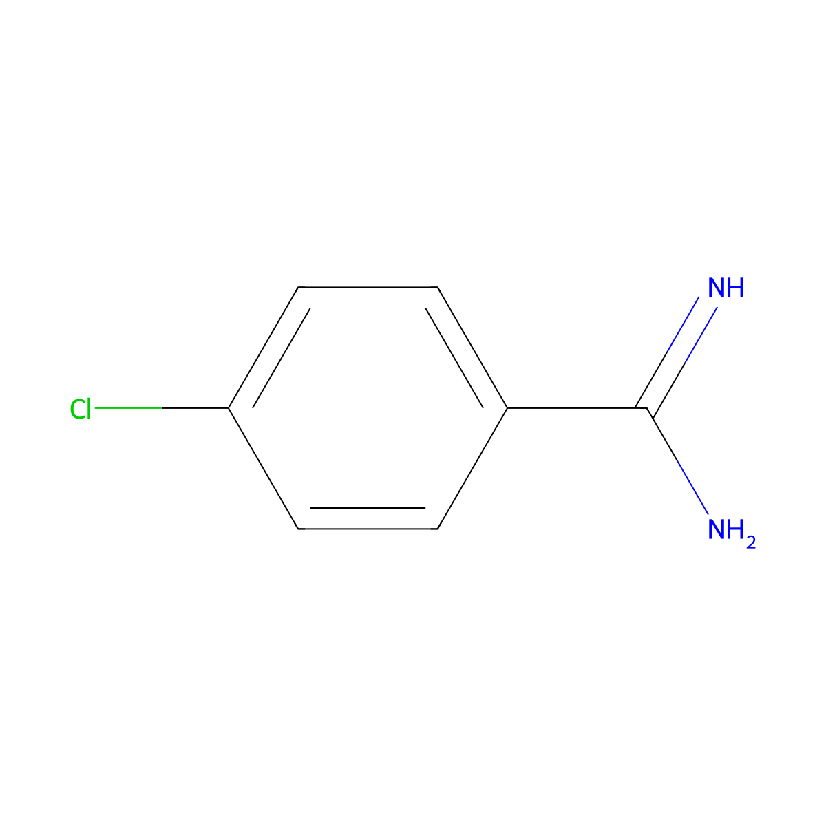 4-Chlorobenzamidine molecular structure, CAS 19563-04-3