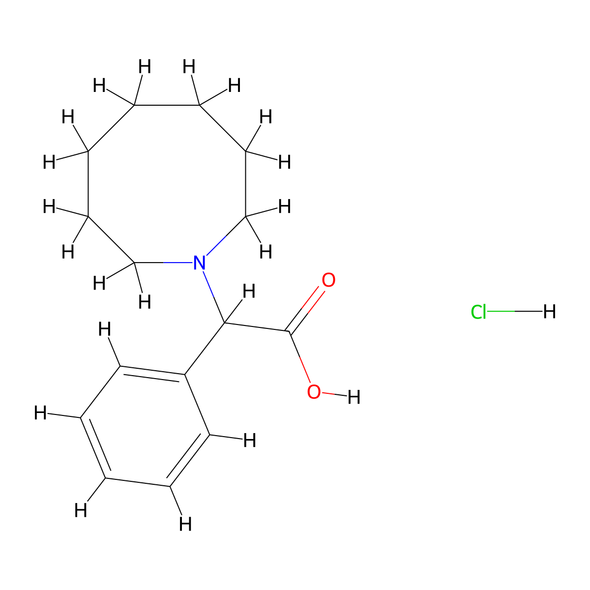 2-(Azocan-1-yl)-2-phenylacetic acid hydrochloride molecular structure, CAS 1956306-28-7