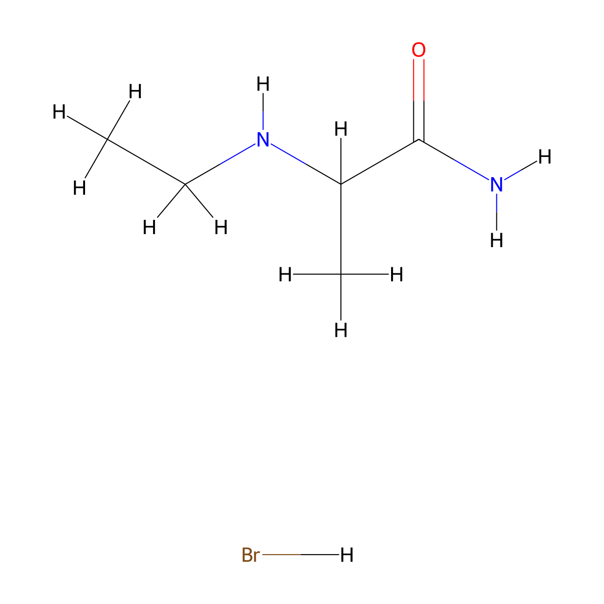 N~2~-ethylalaninamide hydrobromide molecular structure, CAS 1956306-36-7